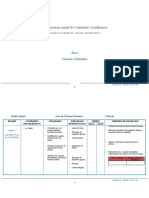 Planificación Anual de Ciencias Naturales Quinto