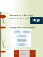 Assessment in Learning 1 Module 3 Weeks 6 8