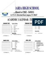 San Maria High School: Academic Calendar: Term - Ii