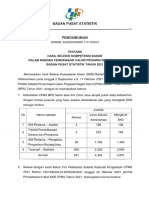 Pengumuman Hasil Seleksi Kompetensi Dasar (SKD) CPNS BPS Tahun 2021
