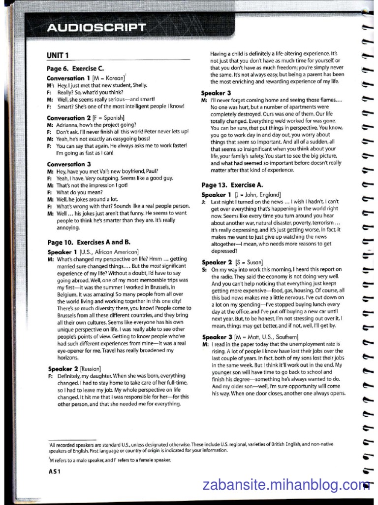 Summit 1A Listening Resources | PDF