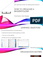 How To Organize A Binder/Folder: The Kortschak Center For Learning and Creativity