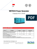 WTC250GF Technical Specifications