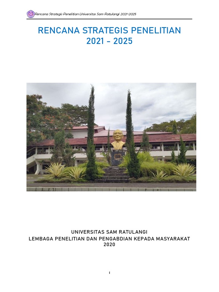 Rencana Strategis Penelitian Unsrat 20212025 PDF