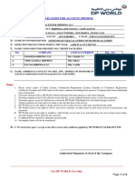 DPW - Application For Account Opening
