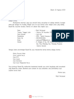 Surat Lamaran Kerja Rafli