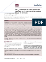 Modeling Co2 and O2 Diffusions Across Capillaries, Alveoli and Excess Fats For Primary and Secondary Preventions of Covid-19 in Clinic