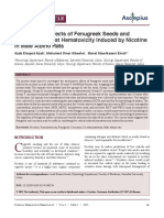 Ameliorative Effects of Fenugreek Seeds and Curcumin Against Hematoxicity Induced by Nicotine in Male Albino Rats