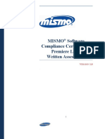 Mismo Software Compliance Certification Premiere Level Written Assessment