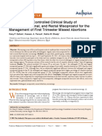 A Randomized Controlled Clinical Study of Sublingual, Vaginal, and Rectal Misoprostol For The Management of First Trimester Missed Abortions