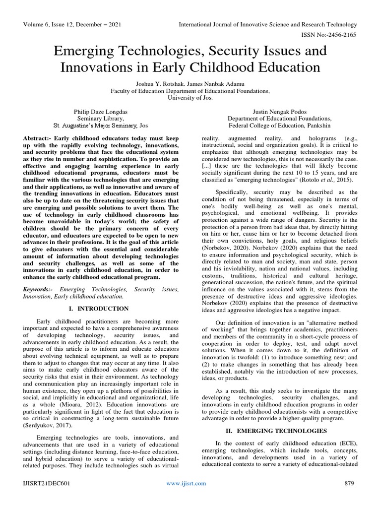 CHALLENGES OF TECHNOLOGY IN EARLY CHILDHOOD EDUCATION PDF visual data 2