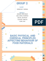 Basic Physical and Chemical Principle Affecting Behavior of Food Materials2