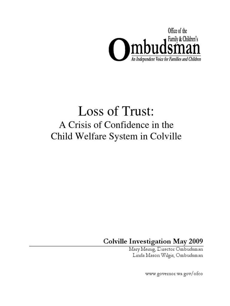 Washington State Ombudsman Investigation of Colville Child Welfare