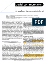 A Method For Chronic Membrane Plasmapheresis in The Rat