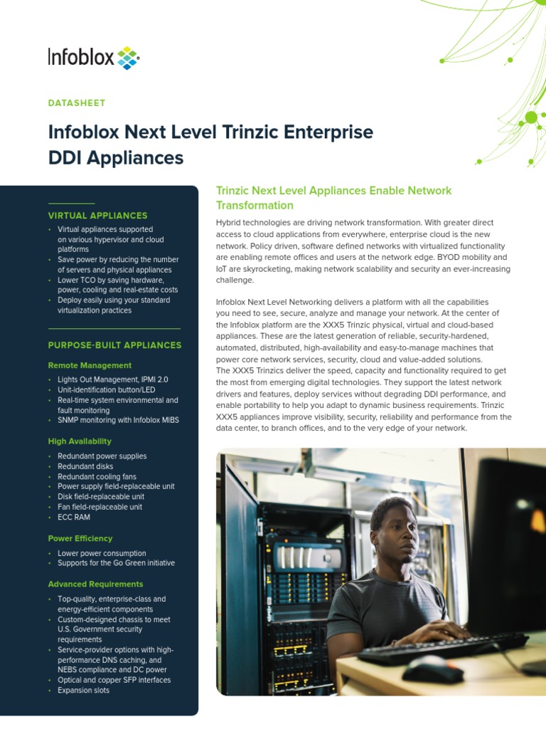 Infoblox Datasheet Ddi Appliances | PDF | Cloud Computing | Computer ...