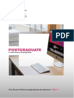 POSTGRADUATE STUDIES AT ESSEX ONLINE