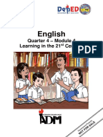 English: Quarter 4 - Module 4 Learning in The 21 Century