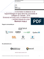 Sondage National Formation Distance Apprentissage en Ligne 2018 Acrfl 2019