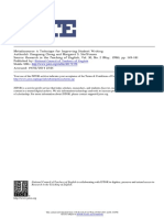 Cheng, X. and Steffensen, M.S. (1996) Metadiscourse - A Technique For Improving Student Writing