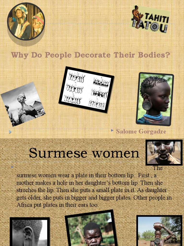 Why Do People Decorate Their Bodies? Salome PDF