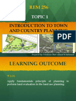 Topic 1 - Introduction To Town and Country Planning