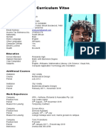 Curriculum Vitae: Personal Information