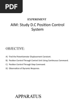 Experiment: AIM: Study D.C Position Control System