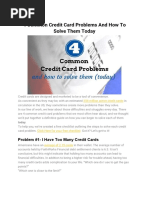 4 Problem of Credit Card Debt and How To Solve Them Today