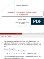 Declarative Programming (Master Level) List Manipulation: University of Monastir