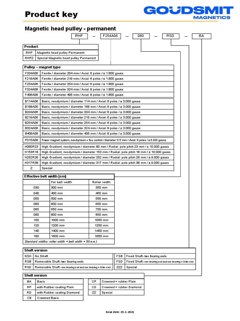 Magnetic Head Pulley Specifications | PDF | Mechanical Engineering ...
