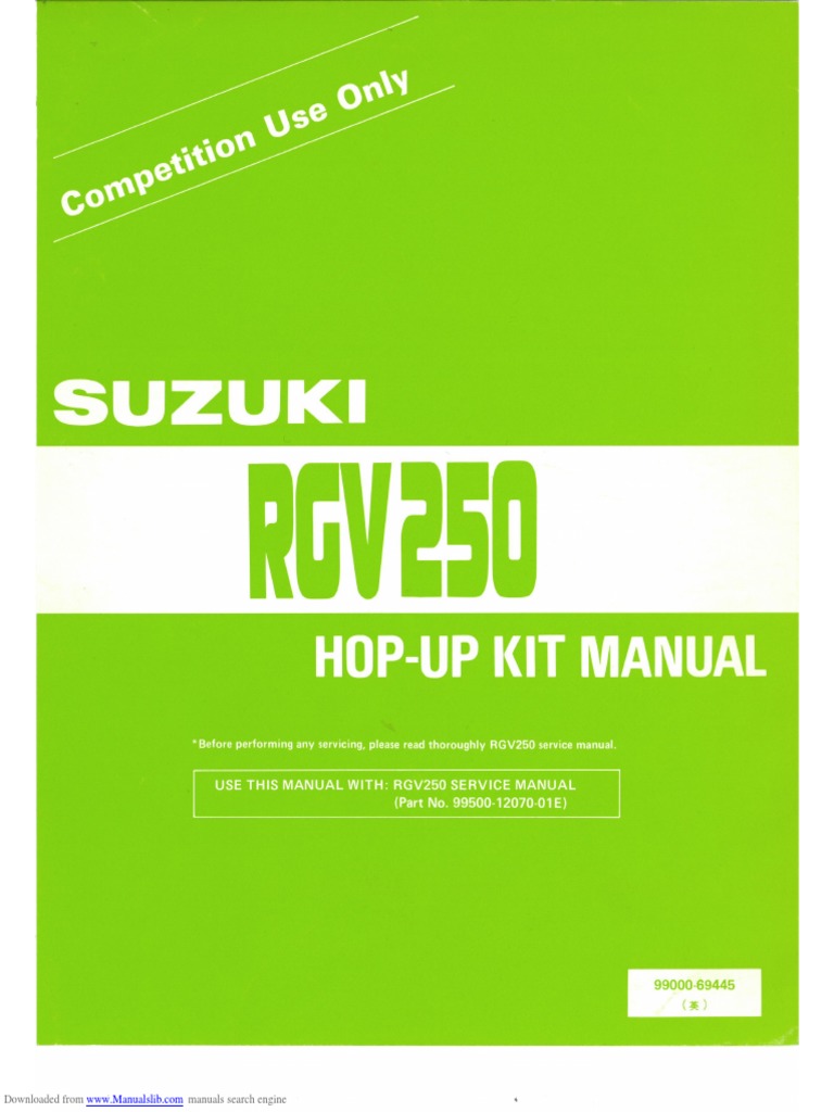 rgv250 1989 | PDF | Carburetor | Piston