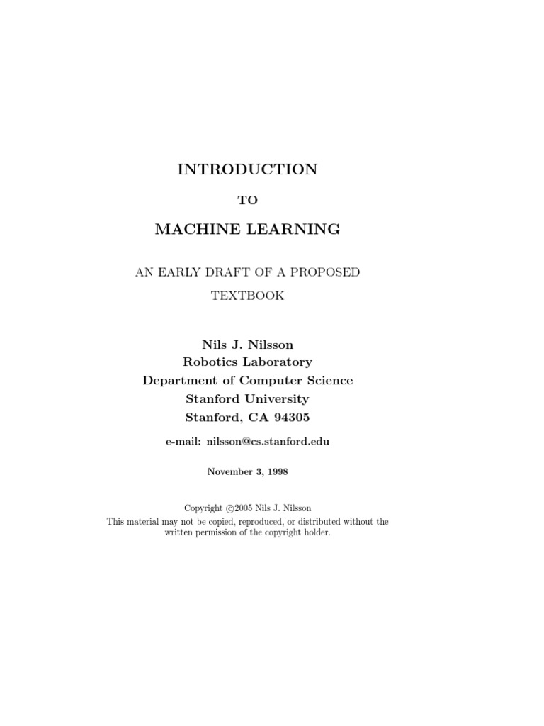 Machine Learning BOOK | PDF