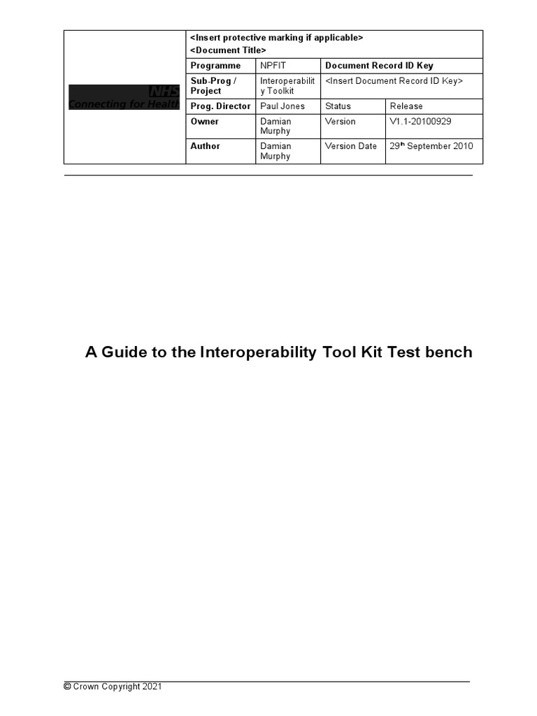 A Guide To The Interoperability Tool Kit Test Bench | PDF | Information ...