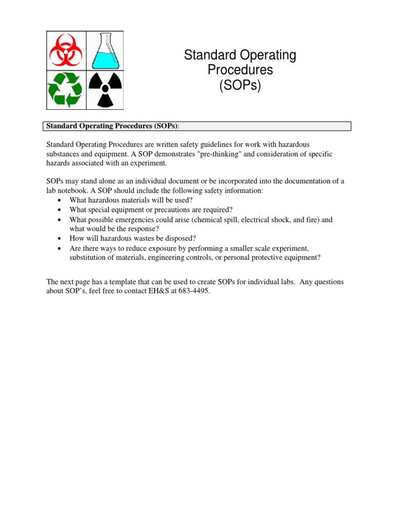 Sops PDF Personal Protective Equipment Laboratories