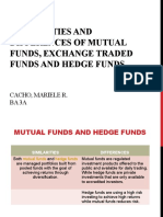 Similarities and Differences of Mutual Funds, Exchange Traded Funds and Hedge Funds