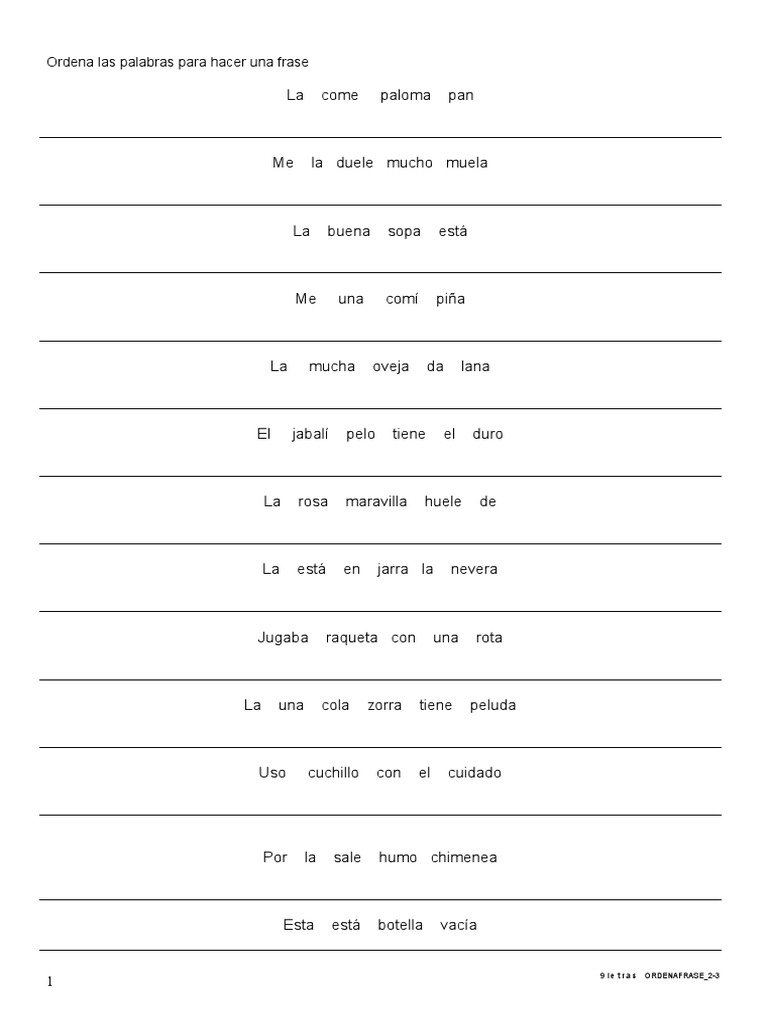 Ordenafrase 2 3 download free pdf alimentos cocina