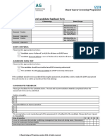 BCSP Assessor Declaration and Candidate Feedback Form With Patient Info