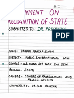 Assignment On Recognition of States (Mukul Pratap Singh - 20491)