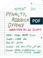 Assignment On Penalty, Adjudication Offences (Mukul Pratap Singh - 20491)