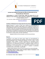 Síntese do Biodiesel Derivado do Óleo da Semente de Uva  Promovida por Ultrassom 