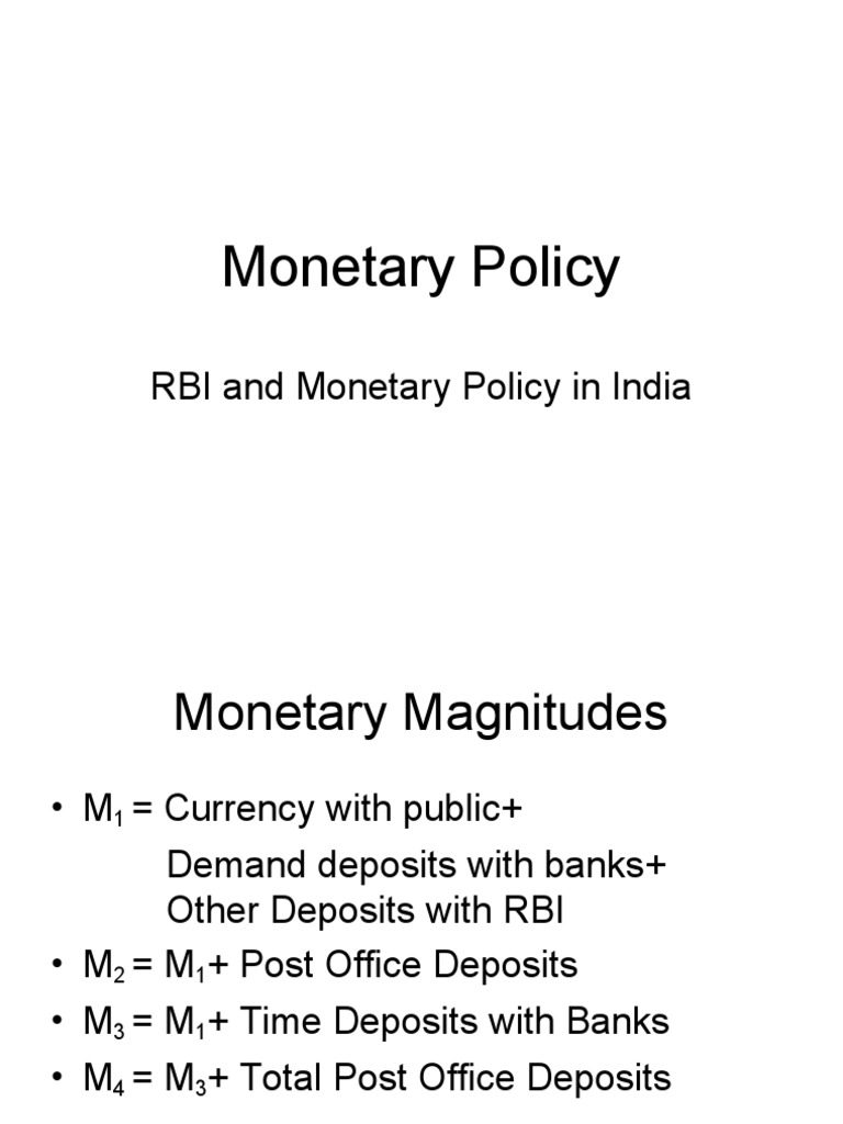 RBI and Monetary Policy in India | PDF | Finance & Money Management