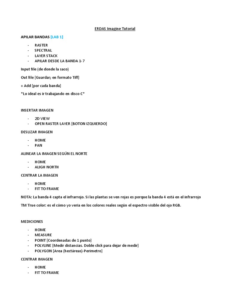 ERDAS Imagine Tutorial | PDF | Diseño gráfico | Ingeniería Informática