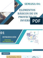 Semana 04 - Elementos Basicos de Un Proyecto de Inversión