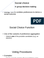 Social Choice: Concerned With Group Decision Making
