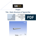 Project Title: Static Structure of Tapered Bar