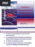 The Role of Marketing Research in Management Decision Making