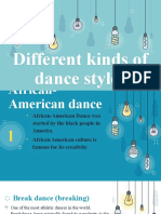 Different Kinds of Dance Styles