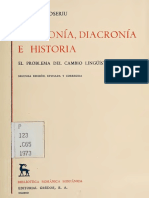 COSERIU Eugenio - Sincronia, Diacronia e Historia El Problema Del Cambio Lingüistico (BRH GR) - 1