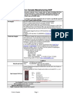 Costco Canada Manufacturing SOP