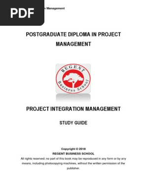PGDPM Project Integration Management